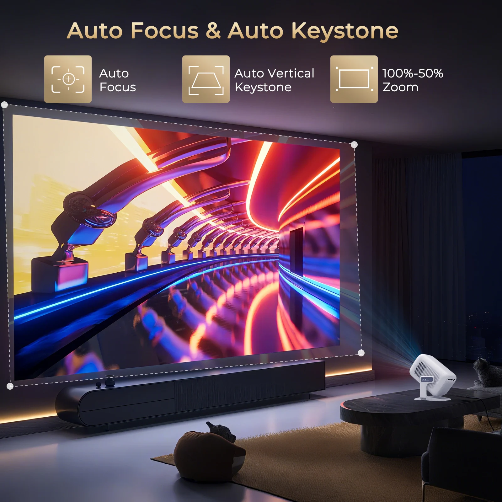 LynCast Projektor 4K 350ANSI A – Home Cinema Entertainment Bewertung und Preis