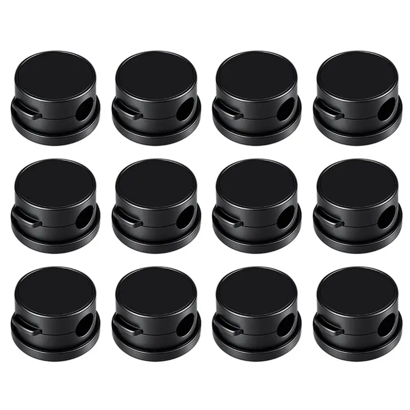 Attaches pour câbles, magnétiques 360° °   Clips de gestion de câbles rotatifs sous le bureau, organisateur de câbles à forte adhérence, 12 pièces - [A22I Store]