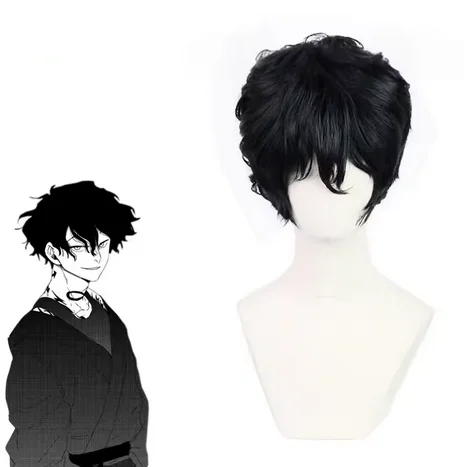 

wig Synthetic Hair Game WIND BREAKER Yamato Endo Cosplay Wig 30cm Short Black Color Cosplay Wigs Heat Resistant Wig