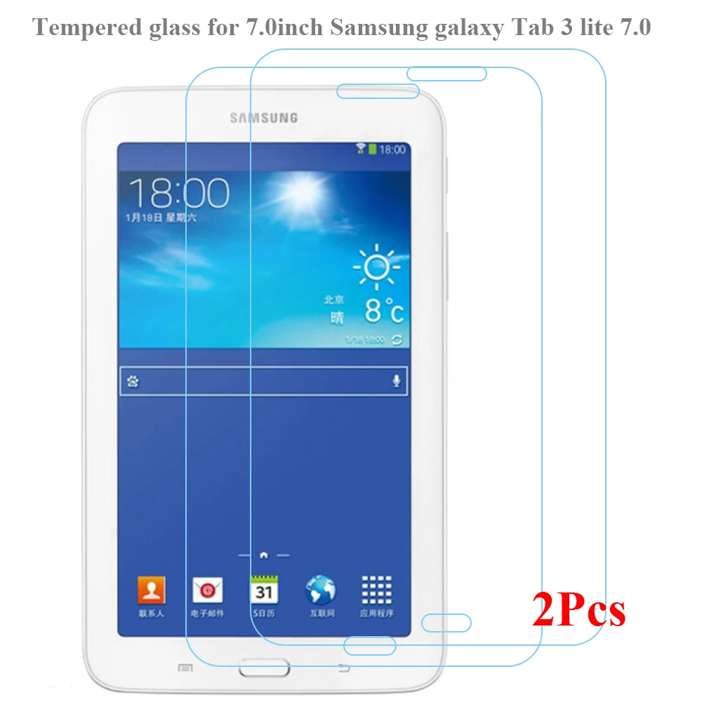 

2Pcs/Pack Screen Protector for Samsung galaxy Tab 3 lite 7.0 Model SM-T110 T111 T113 HD 9H Tempered Glass for Samsung SM T110