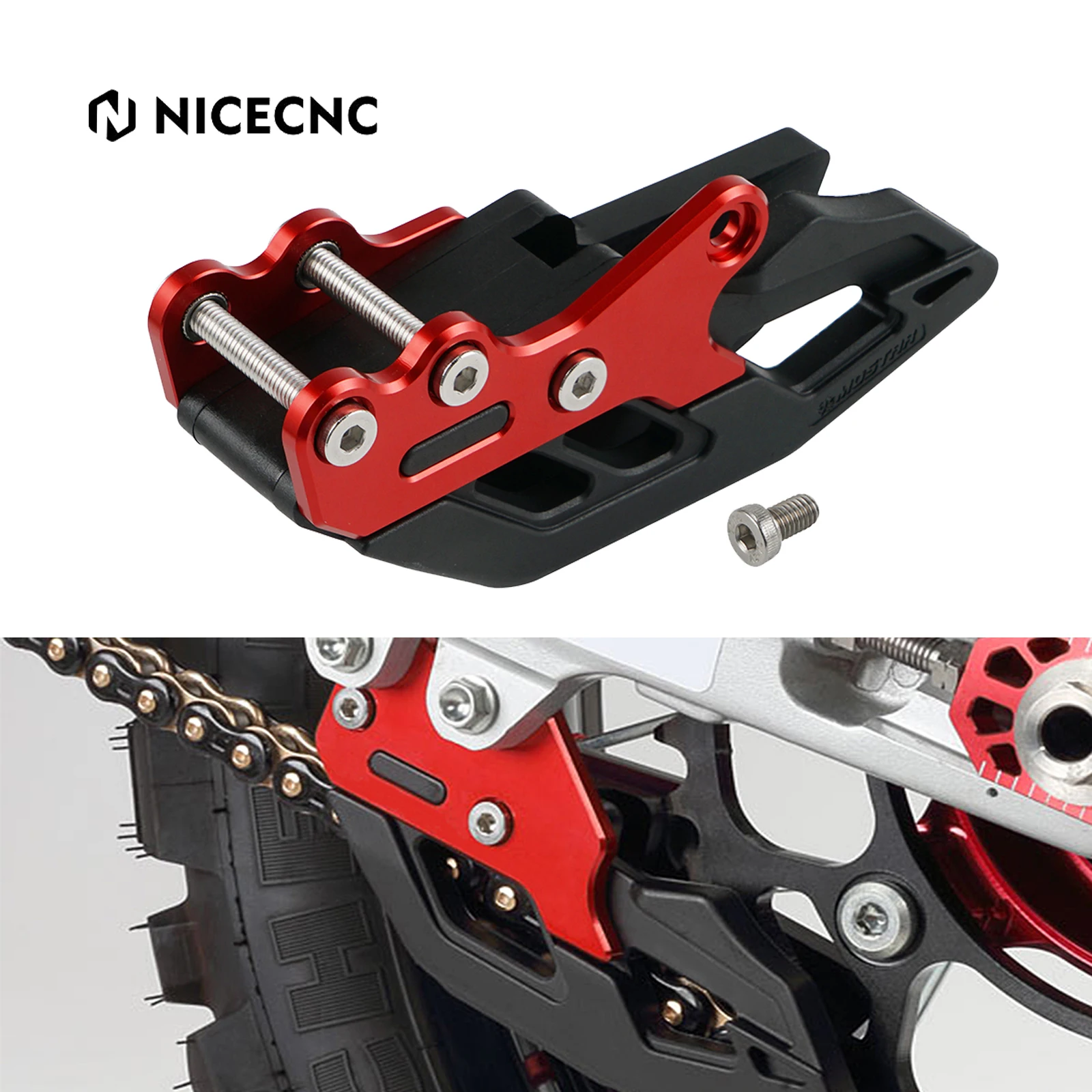 NICECNC For Honda CRF250R CRF450R 2007-2022 Chain Guide Guard CRF250RX CRF450RX 2019-2022 CRF250X CRF450X CRF 450L 450RL