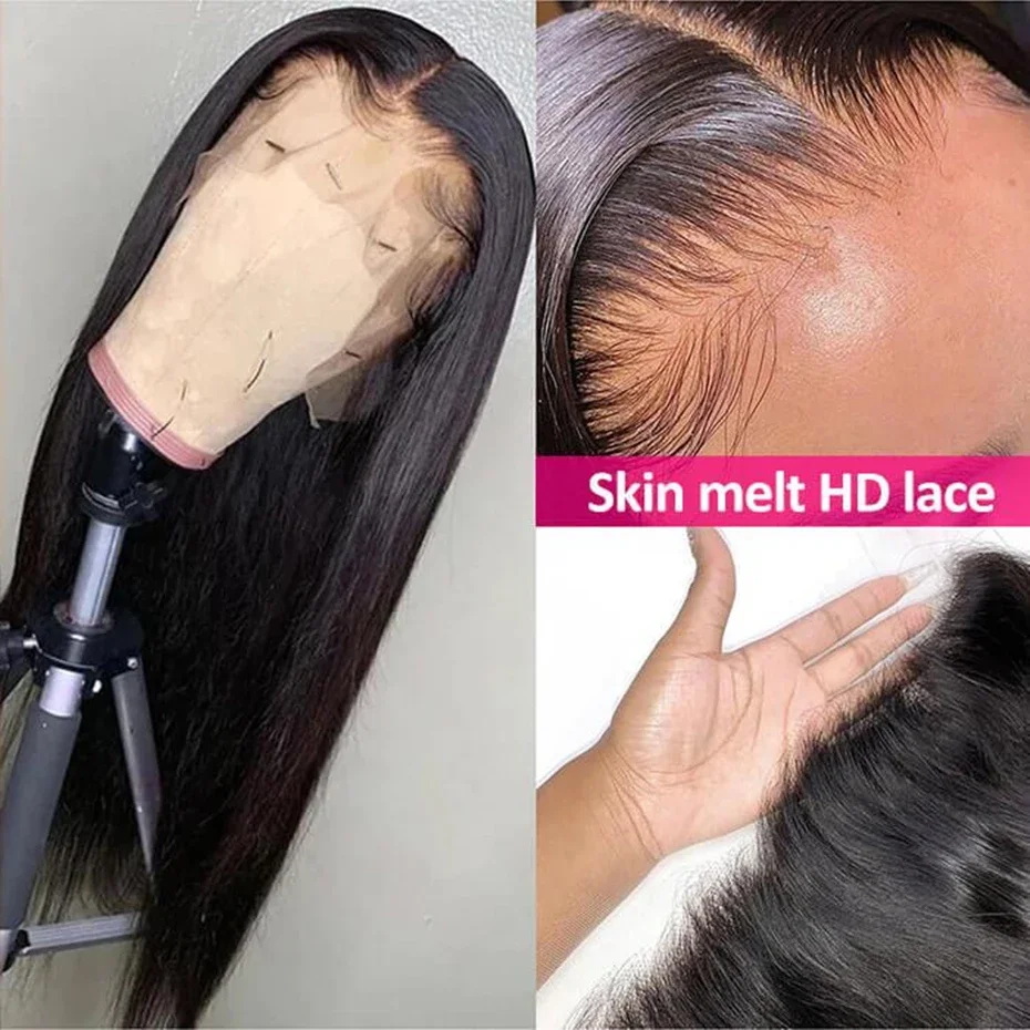 HD Transparent Straight Human Hair Wig Straight Lace Front Wigs Human Hair Brazilian 13x4 13x6 Lace Frontal Wig For Women