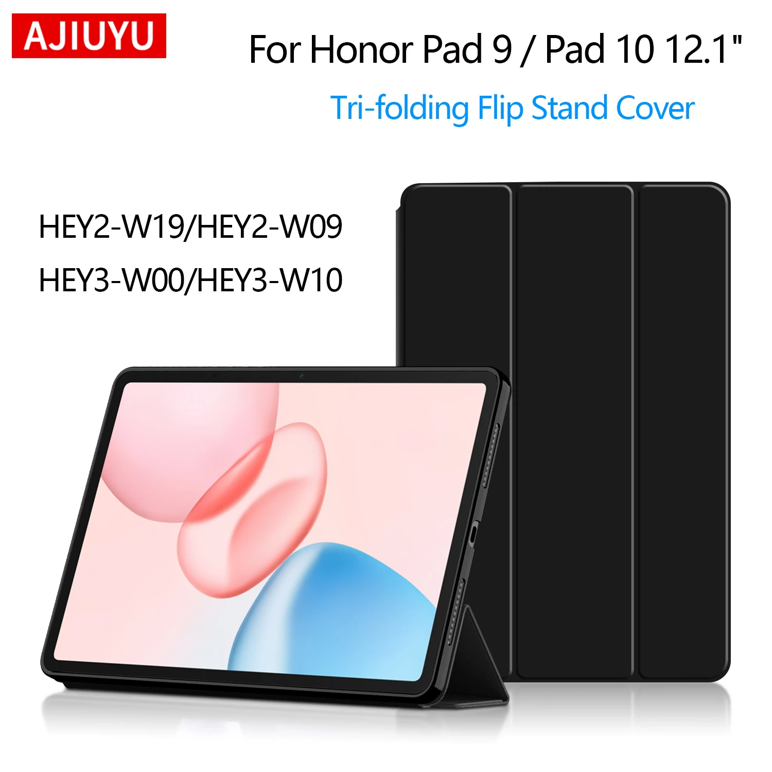 

Детский чехол для HONOR Pad 10 2025 12,1 дюйма HEY3-W00, тройной складной смарт-чехол с подставкой для Honor Pad 9 2024 HEY2-W09 12,1 дюйма, чехол для планшета