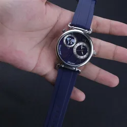 *New style* Men Quartz Watch Dropshipping Business Top Luxury Brand Aishy Boy WristWatch with Rubber Strap Dual Time Zone
