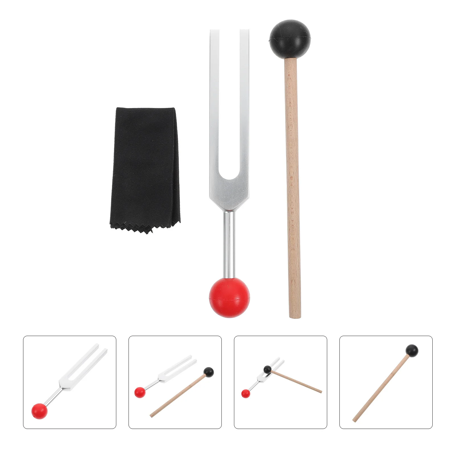 

1 Set Aluminum Alloy Tuning Fork Kit Guitar Accessories 528Hz Healing Tools Ear Therapy Sound Instrument Nerve Sensory Durable