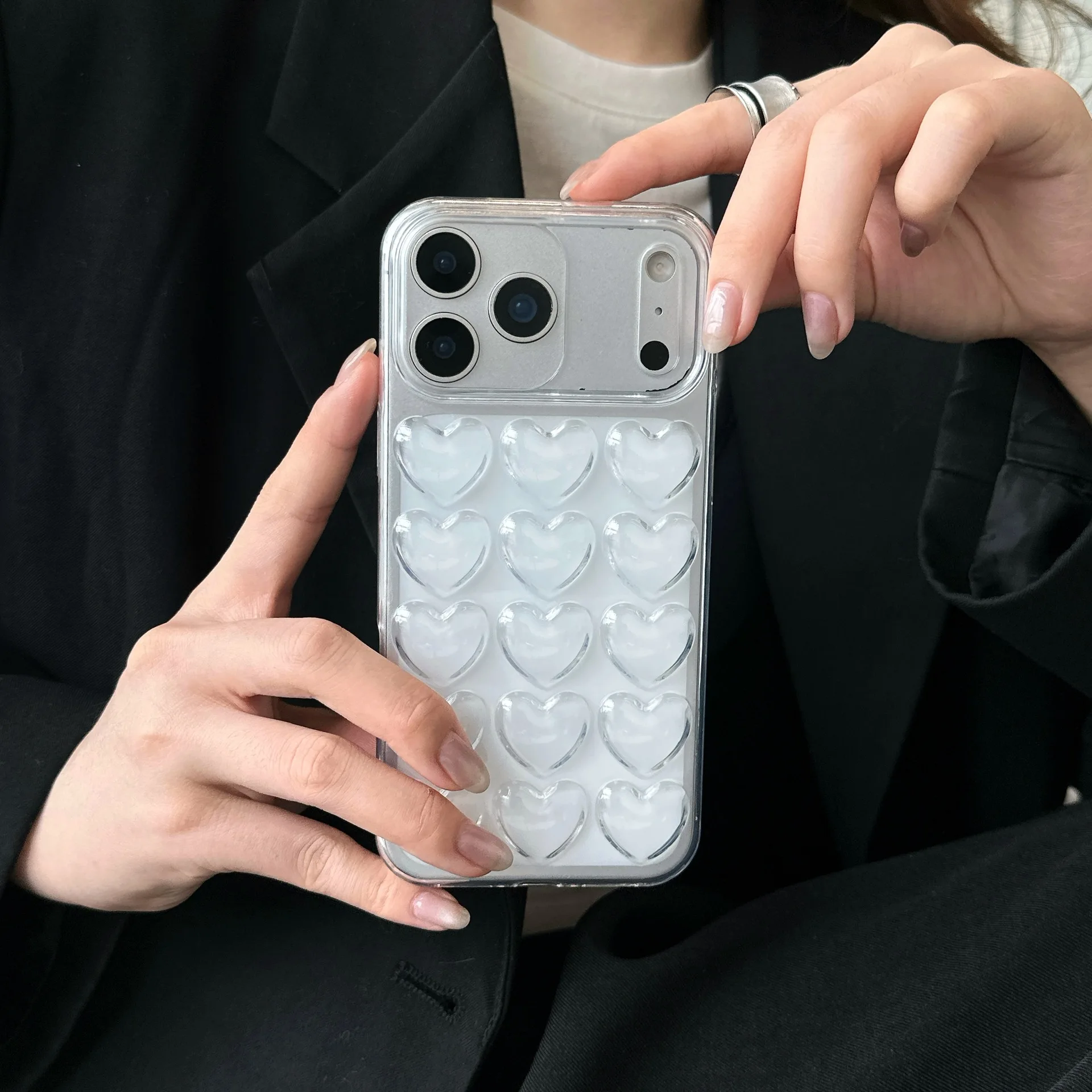 

Милый чехол 3D Love Heart для iPhone 17 Air 14 13 12 11 15 Pro Max 16 Plus, задняя крышка ярких цветов с рисунком для 12 13 Mini Cases