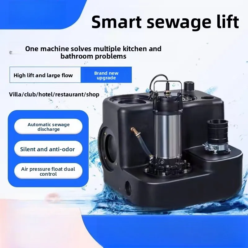 Sewage Lift Pump Intelligent Automatic Villa Basement Bathroom Kitchen Home Commercial External Sewage Lift