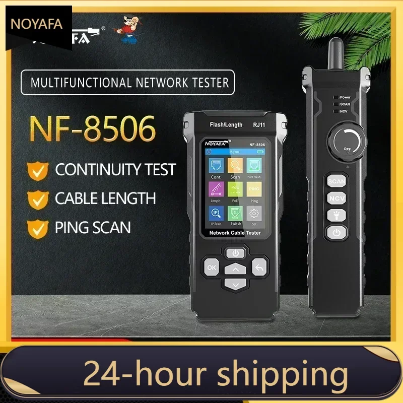 NOYAFA NF-8506 Multifunction Cable Tester Support Ethernet  IP Scan Ping Poe Test Wire Continuity Test Measure Length tool