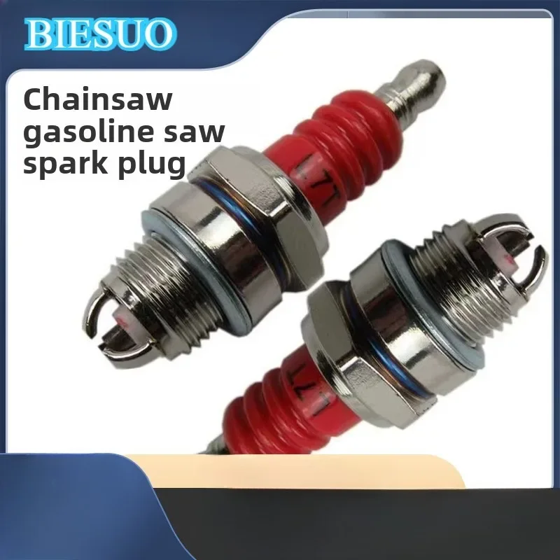 BIESUO High-Performance Spark Plug L7TJC 3-sided Pole for Gasoline Chainsaw and Brush Cutter Garden Power Tool Accessories