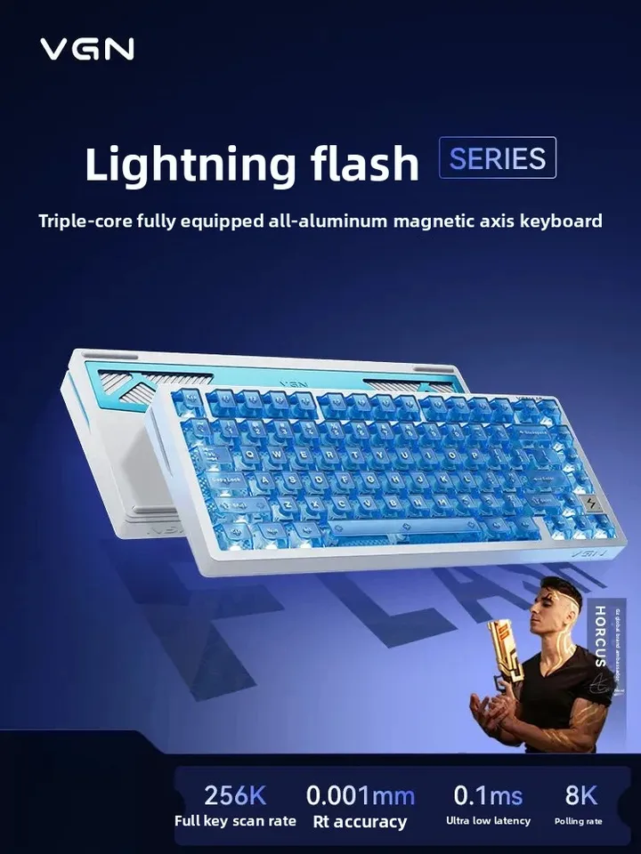 VGN Flash75 磁気キーボードアルミシェルガスケットホットスワップ RGB