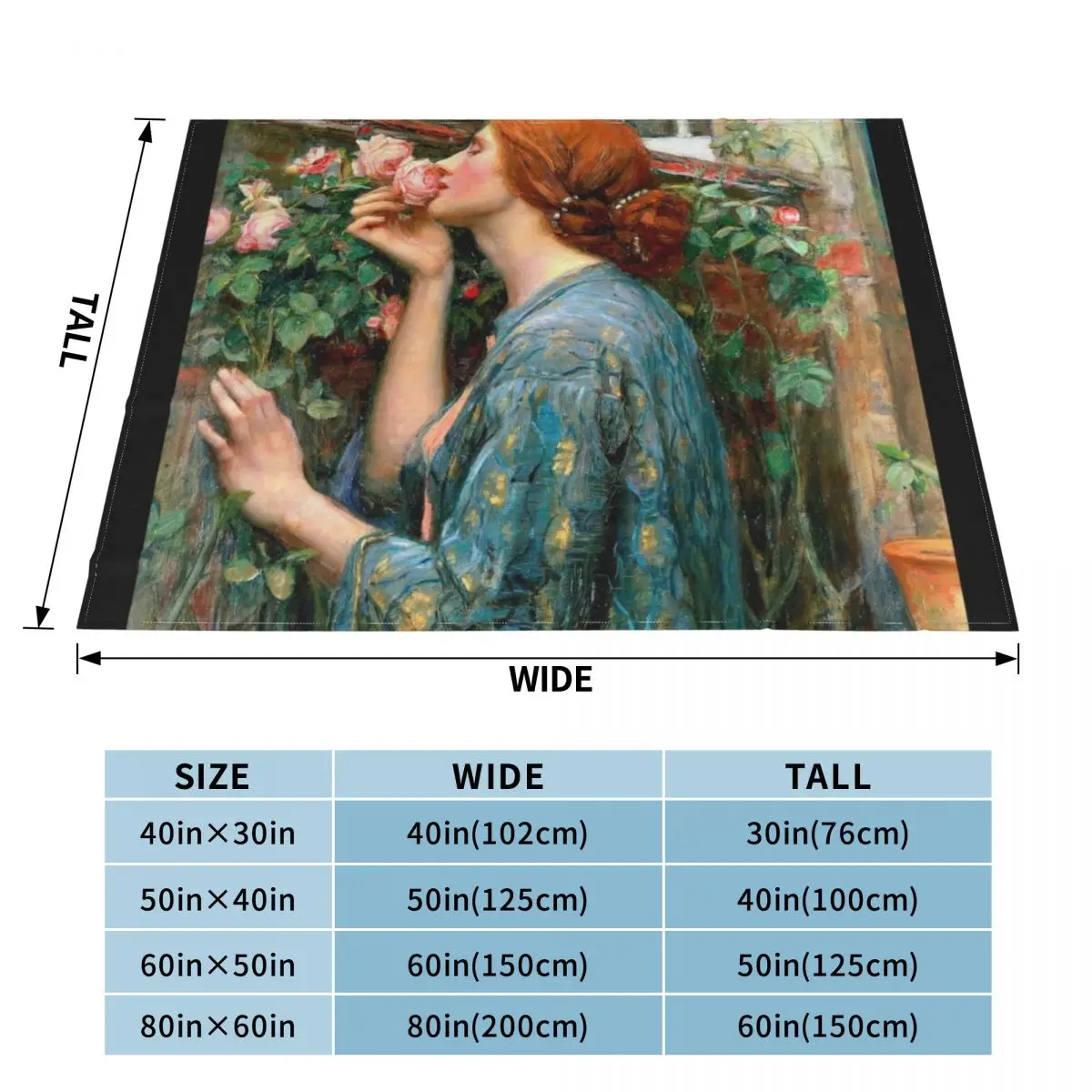 The Soul of the Rose - John William Waterhouse Throw Blanket Blanket For Sofa warm winter blanket