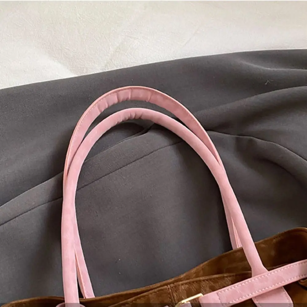 

Korean Style Hasp Closure Shoulder Bag Tote Bag PU Leather Leopard Print Handbag Solid Color Bohemian Style Underarm Packs