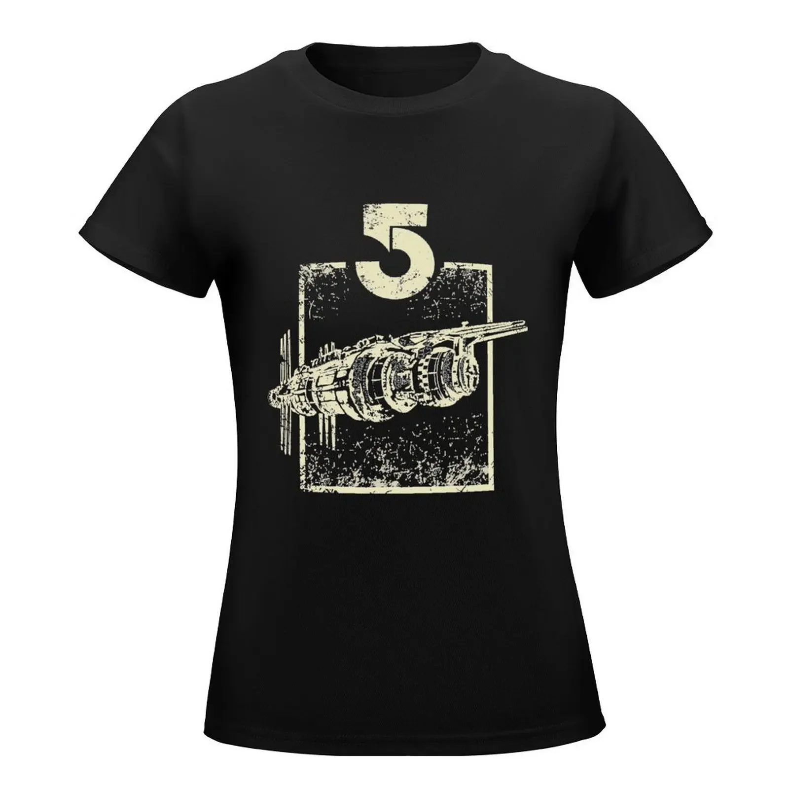 Babylon 5 Space Station T-Shirt summer clothes Female clothing hippie clothes kawaii clothes t shirt for Women