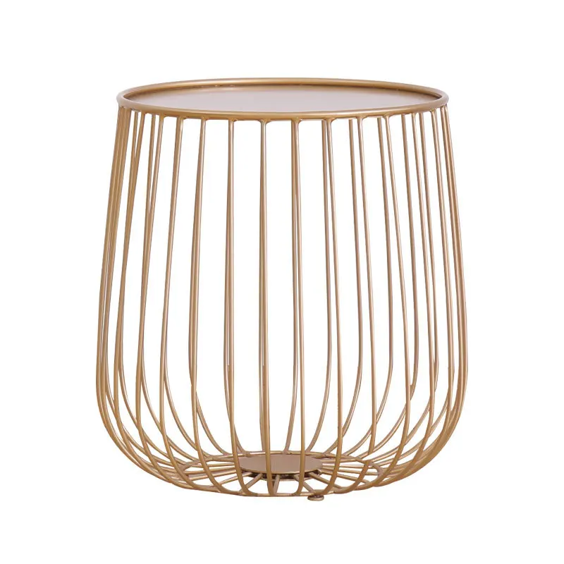 

Metal Pumpkin Tea Table Small House Creative Round Modern Living Room Iron Art Minimalist Designer Tea Table