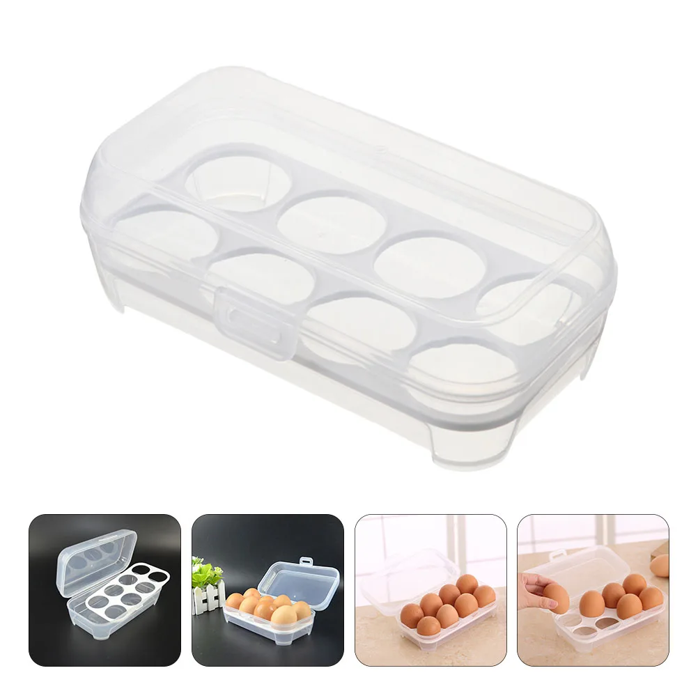 

2Pcs Refrigerator Egg Storage Box Compact HeartShaped Pp Tray Containers SaveSpace Fridge EggHolder PlasticMaterial