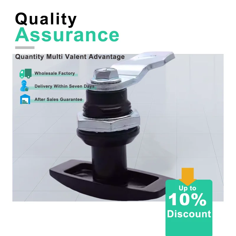 

Black T-Shaped Rotary Door Lock Zinc Alloy Pull for Toolbox Electrical Cabinet Industrial Machinery Equipment