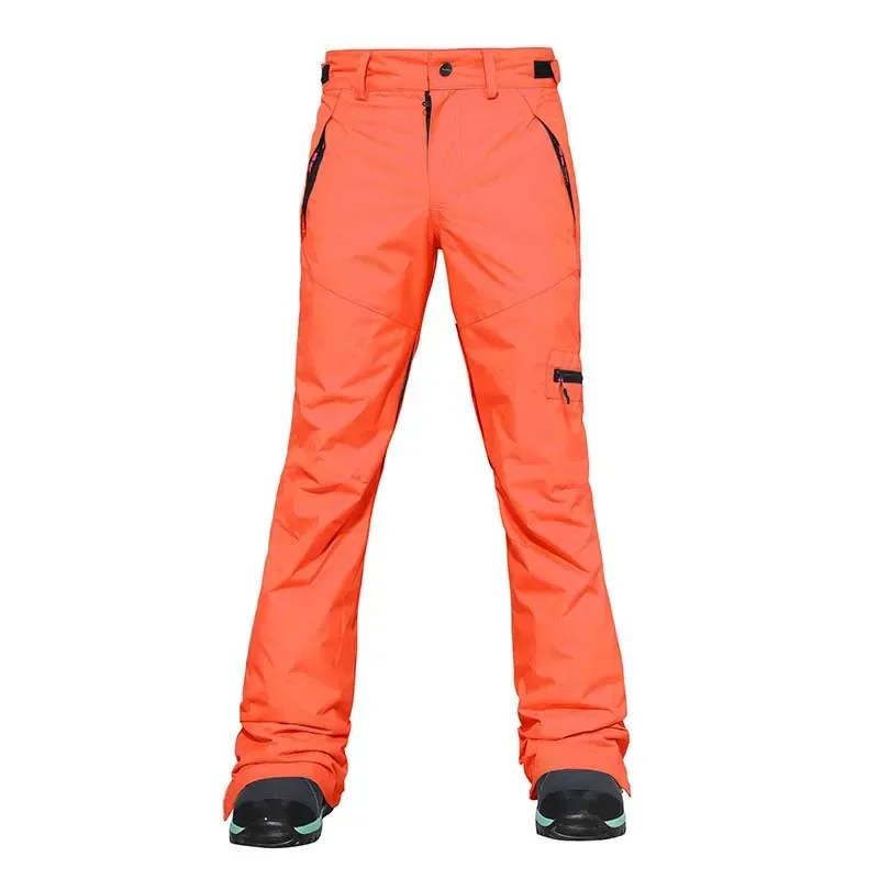 2025 New Winter Women Solid Men Windproof Skiing Pants Waterproof Breathable Outdoor Ski Pants Polyester Sports Adult Trouser