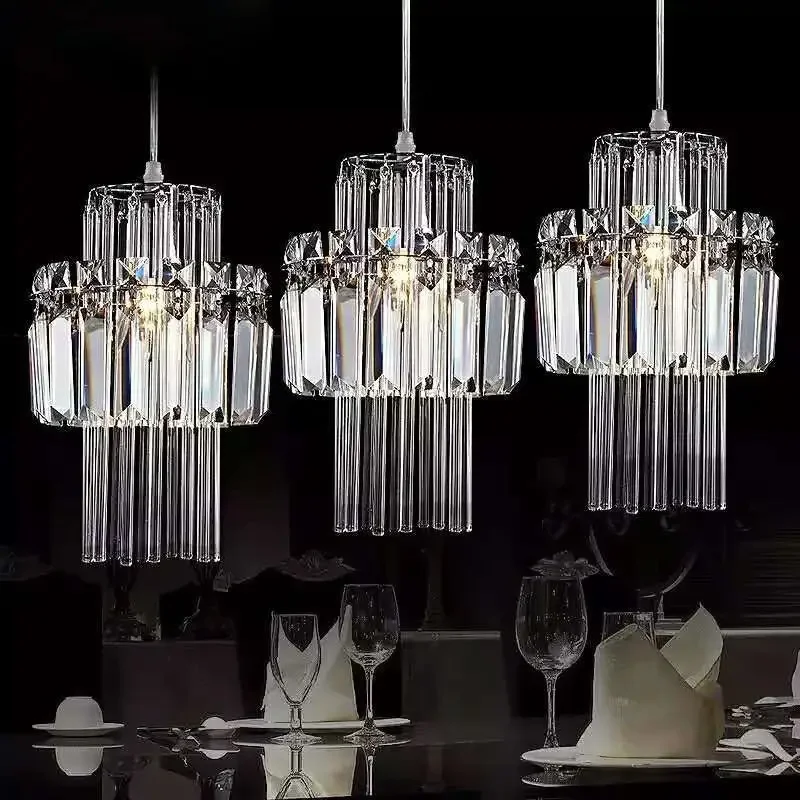 Creative Crystal Led Chandelier Light Indoor Plafon Lustre Pendant Ceiling Lamp In The Kitchen Home Decor Hanging Lamp Luminaire