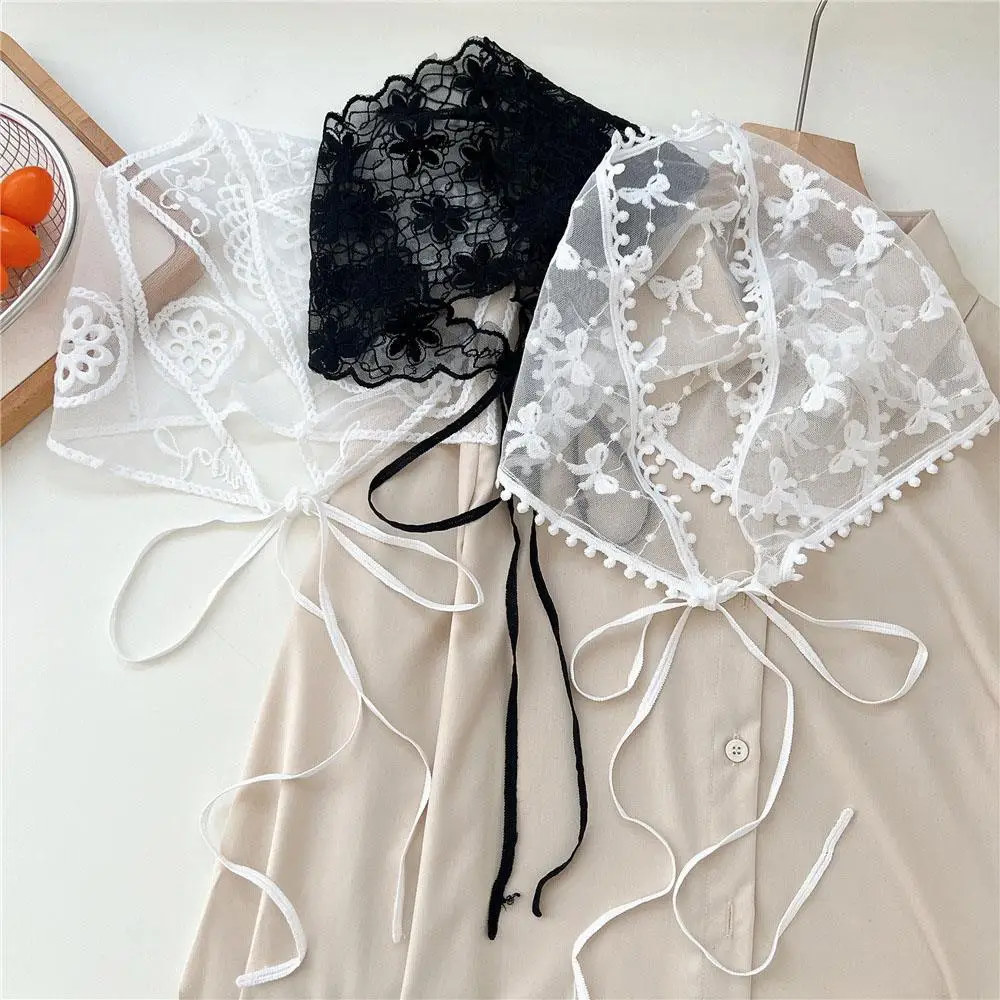 

Retro Lace Hair Scarf Bandana Headband Bohemia Triangle Headscarf Womens Girl Sweet Turban Kerchief White Black Hair Bands