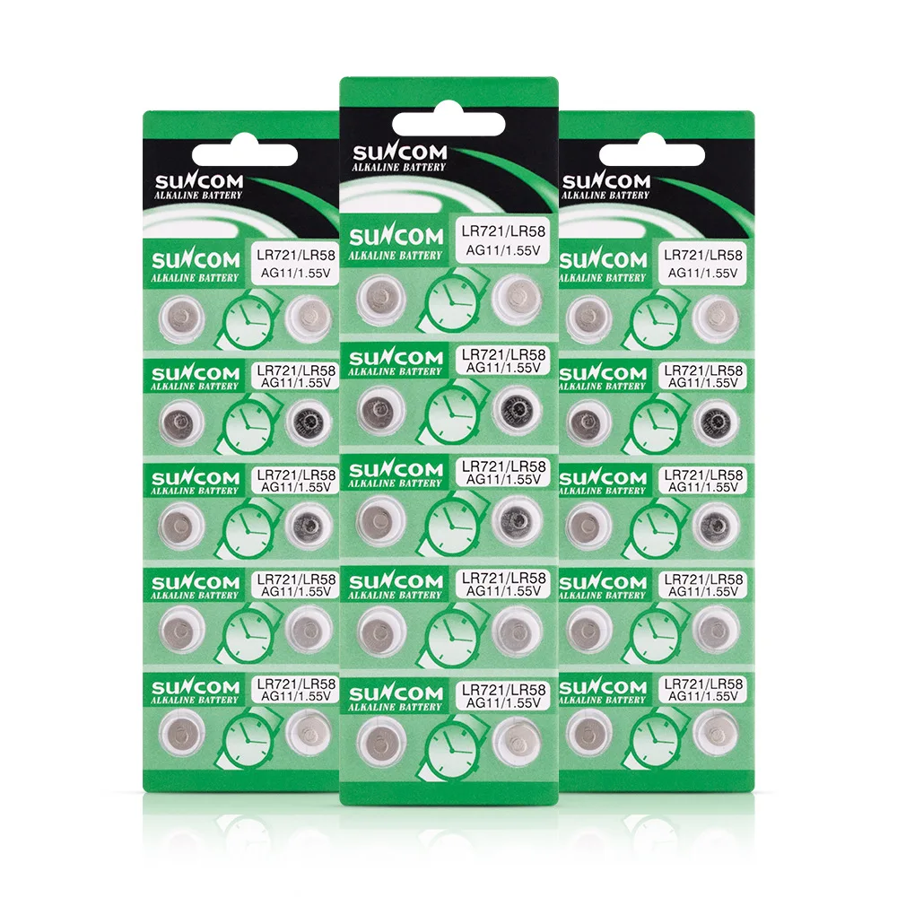 5-50PCS 1.55V AG11 18mAh Button Battery SG11 LR58 SR58 162 361 362 LR721 SR721  SR720 L721F Cell Coin Watch Toys Remote Battery