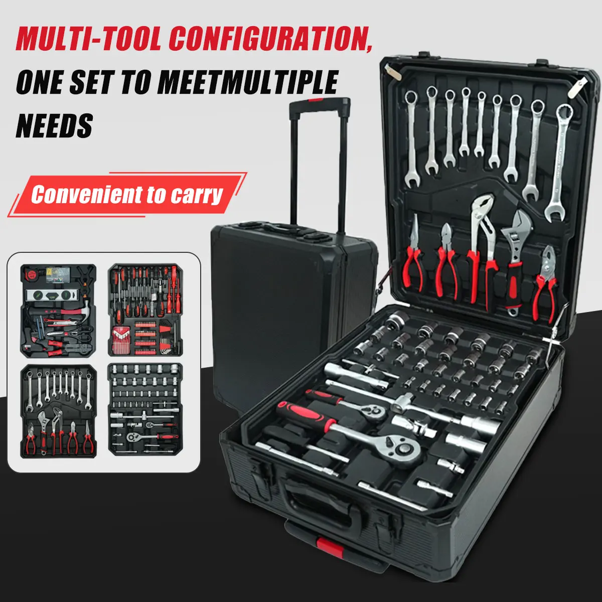 

Manual Household Tools, 899pcs Toolbox, Portable Four-layer Toolbox, Multi-functional Toolbox for Automotive Repair.