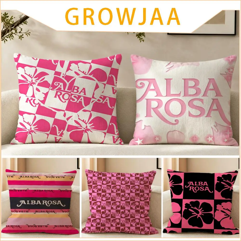 Funda de cojín de la marca Alba Rosa, de felpa corta, con un diseño fresco y natural, ideal para el salón, el dormitorio, el sofá o como elemento decorativo para el hogar.
