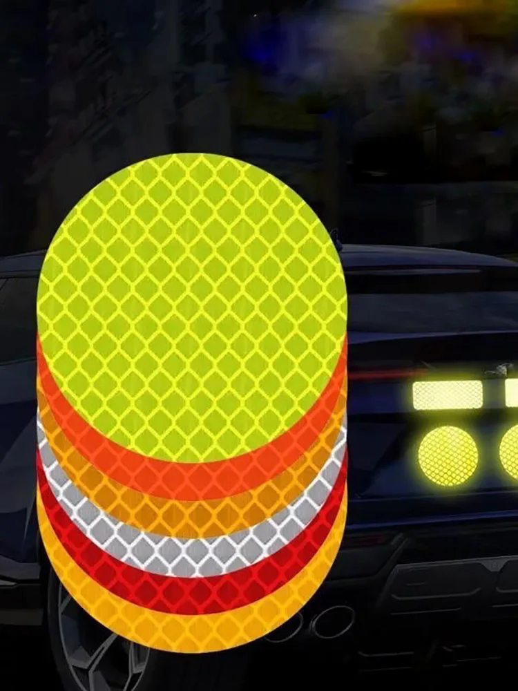 AliExpress NONE Round Reflective Sticker Safety Warning Decal For Motorcycle Tail Box Car Bicycle Helmet Night Visibility Reflective Decals