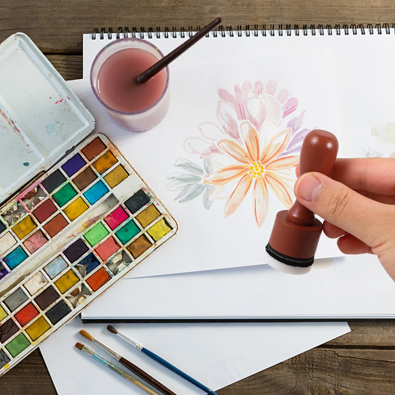 1Set Distress Ink Blending Brush Easy to Use Foam Replacement for Card Making Art Supplies Blending Brushes for Card Making