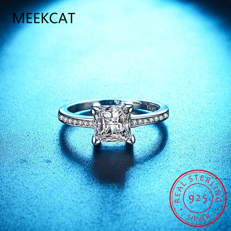 

2 Carat D Color Moissanite Wedding Band Men Ring 925 Sterling Silver Engagement Rings For Man Party Gift