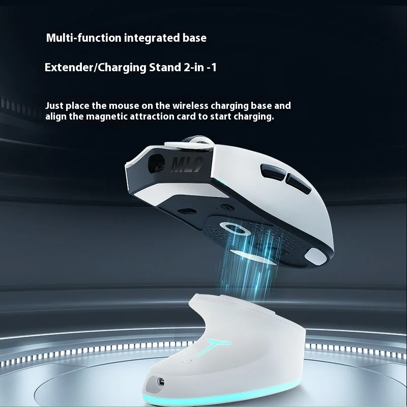 Thunderobot Ml9 Mini Gaming Mouse Tri-Mode Wireless Paw3950 Lightweight Flash Connection Customized Gaming Mouse Pc Accessories