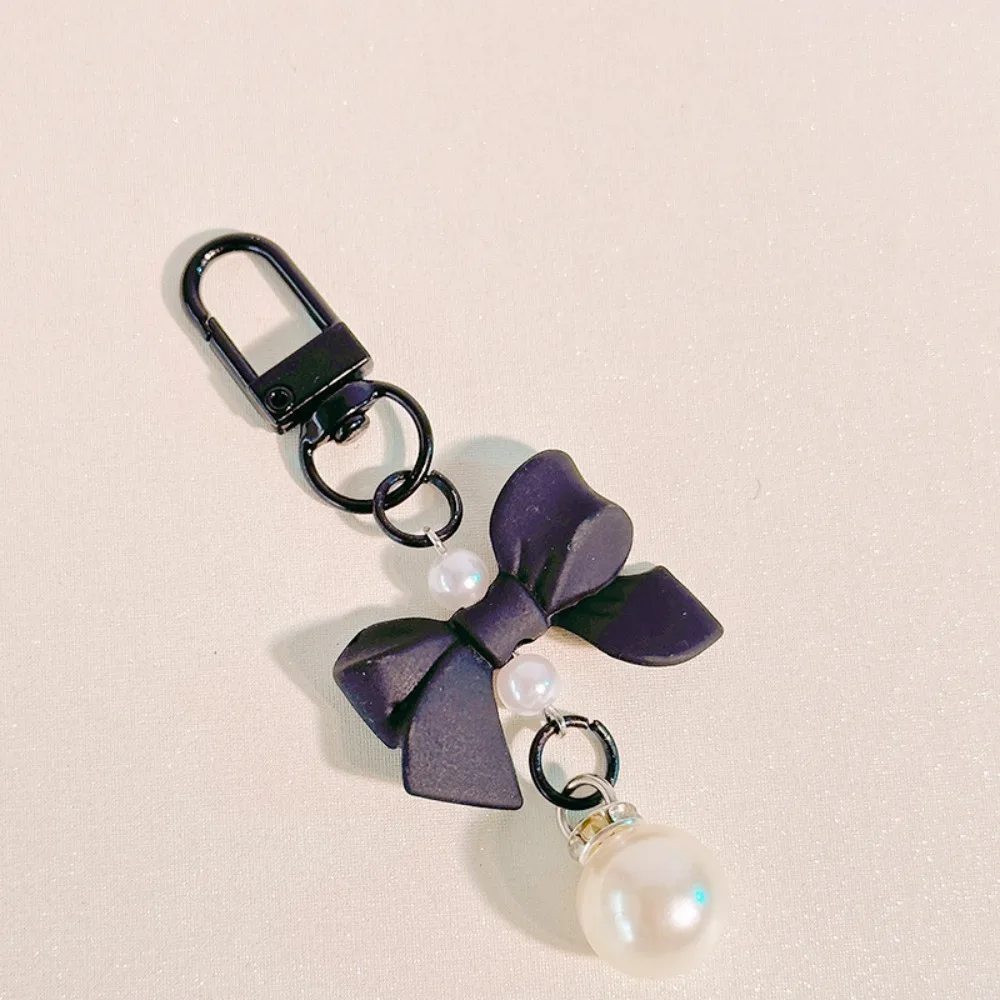 Bonbonfarbener Schlüsselanhänger mit Schleifenknoten, Schleifenknoten-Schlüsselring, Knoten-Accessoires, Schlüsselanhänger mit Schleifenknoten-Imitation, Taschendekoration – Detail 4