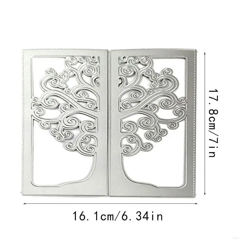 متمنيا شجرة المعادن قطع يموت Stencil DIY بها بنفسك ألبوم سكرابوكينغ ختم ورقة بطاقة النقش الحرفية ديكور #6