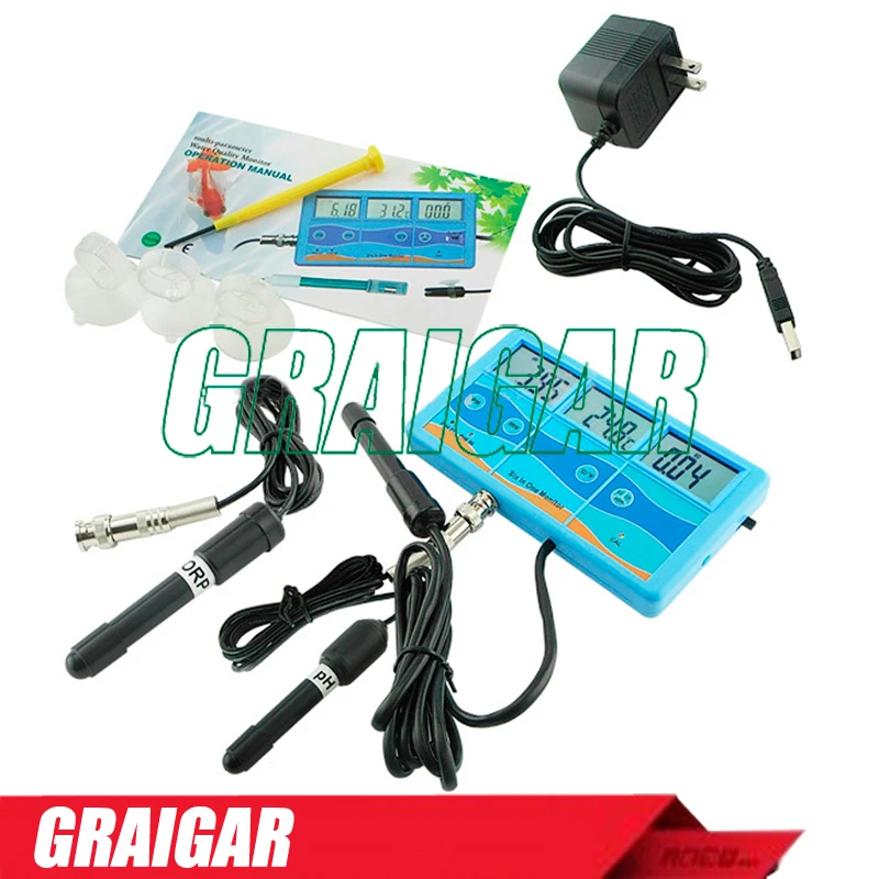 PHT-027 Multifunctionele 6-in-1 ORP MV PH CF EC TDS Ppm Meter Tester Waterkwaliteit Monitor