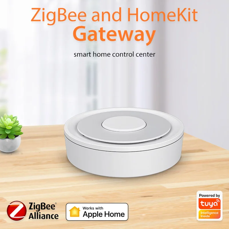 HomeKit 2 en 1, Hub de cable de enlace Tuya ZigBee, puente de casa inteligente, Control remoto, funciona con Apple HomeKit o aplicación Smart Life Alexa