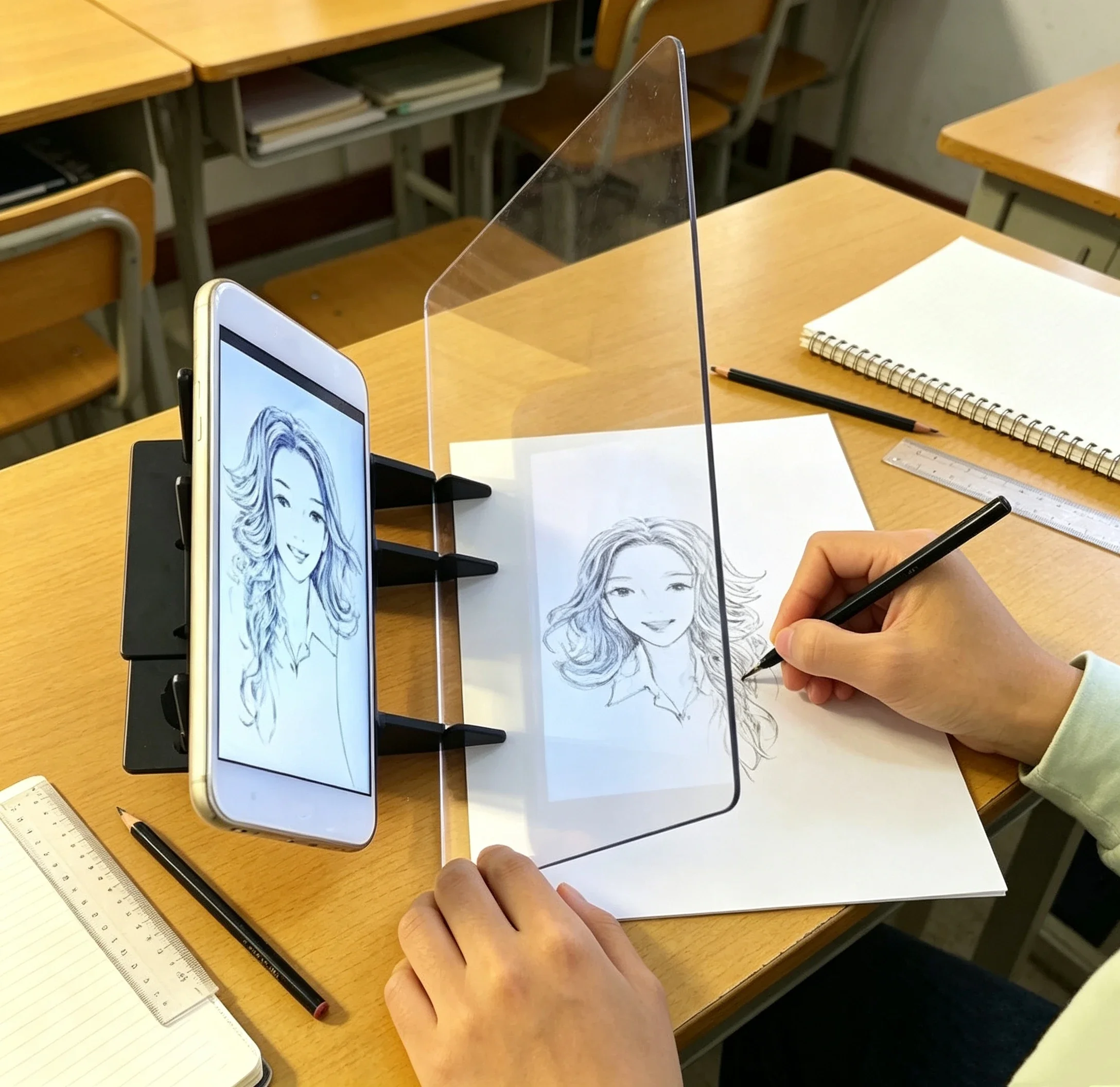 Optical Clear Drawing Board Portable Optical Tracing Board Image Draw Board Tracing Drawing Projector Optical Painting Board