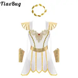 Women Ancient Greek Roman Costume Halloween Carnival Outfit Leaves Garland Headwear Caped Petal Bodysuit Skirts Wristbands Set