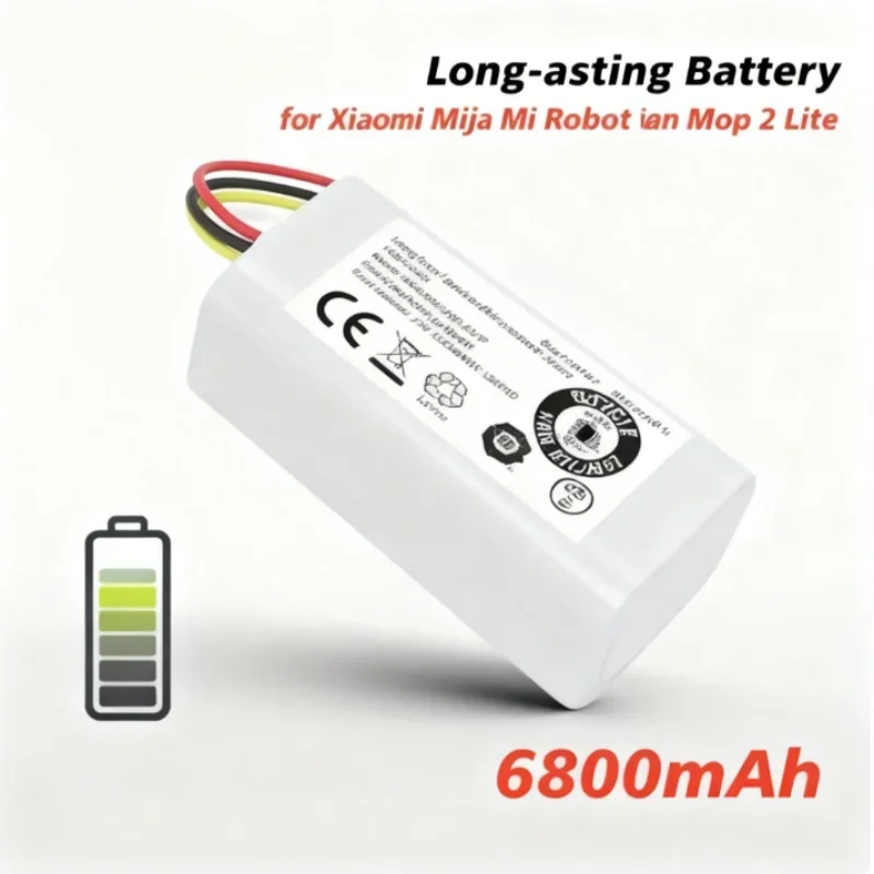 14.4V 2600mAh High Capacity 4S1P Li-ion Battery Replacement for Xiaomi MJSTL Robot Vacuum Mop 2 Lite, Also Fit E10 E12 B11