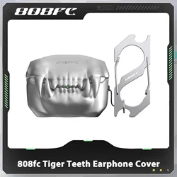 808fc Tiger Teeth Earphone Cover Transparent Silicone Suitable For Airpod3 Pro/Pr2 Earphone Accessories Customized Case Gift