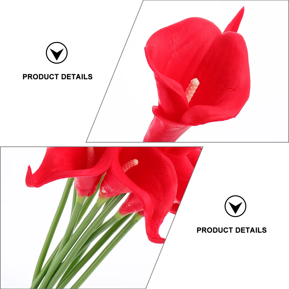 

10Pcs High Durability Calla Lily Adornment Perfect for Living Room Coffee Table Windowsill Calla Lily Fake Flower Ornament