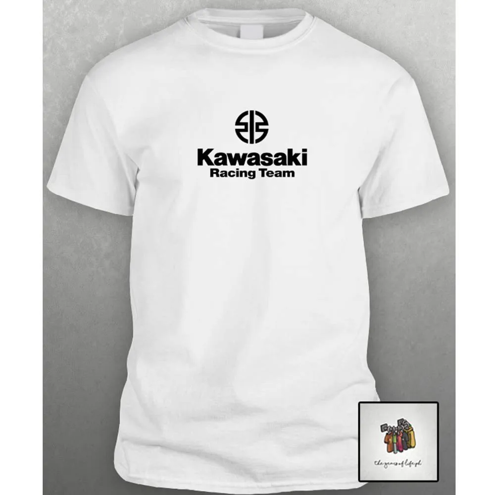 2024 Summer Kawasaki Motorcycle Sports Outdoor Off road Competition Fans Men\'s Motorcycle Racing Cotton T-shirt