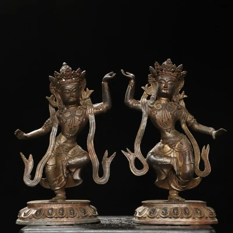 Tibetan Buddhism Dancing Tara Statue Antique Buddha Statue Religious Ornament Temple Decoration Home Buddhist Altar Decorative