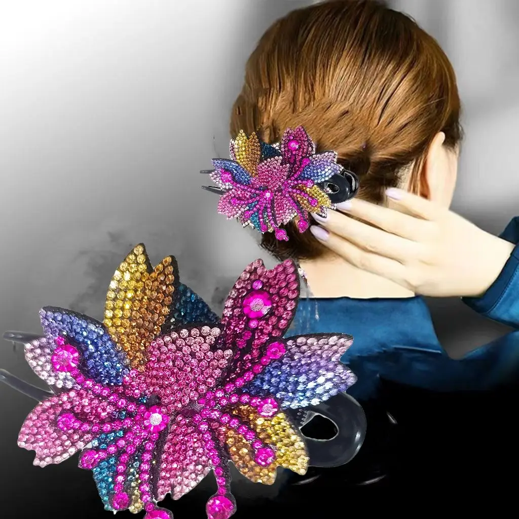 Frauen Neue Kopfbedeckungen Weibliche Strass Schmücken Haarnadeln Kopfschmuck Mode Mutter der Drei Zahn Haar Clip Zubehör – Detail 1