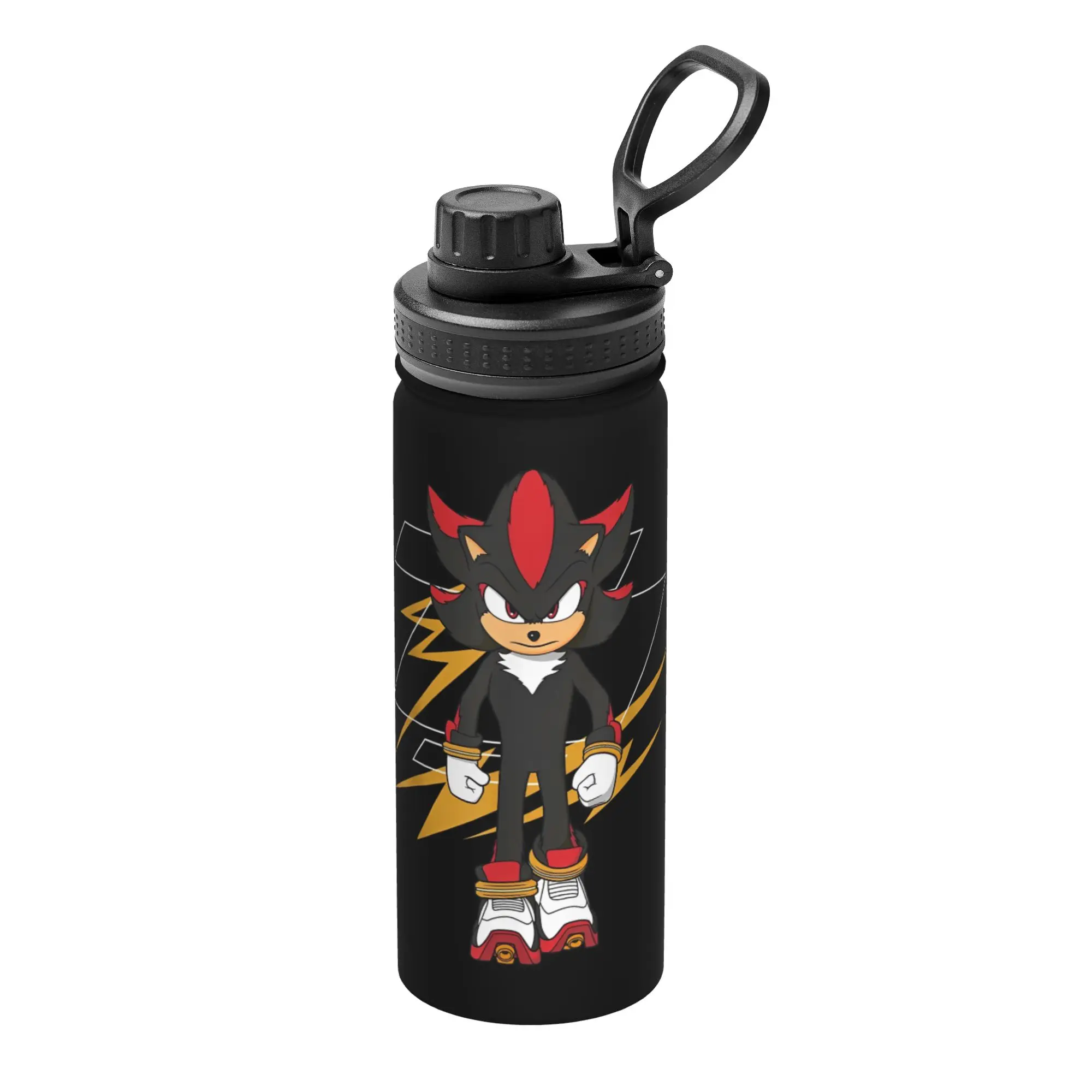 Shadow The Hedgehogs 18OZ Sports Insulated Kettle Coffee Cups Vacuum Flask Travel Outdoor Mug Water Bottle