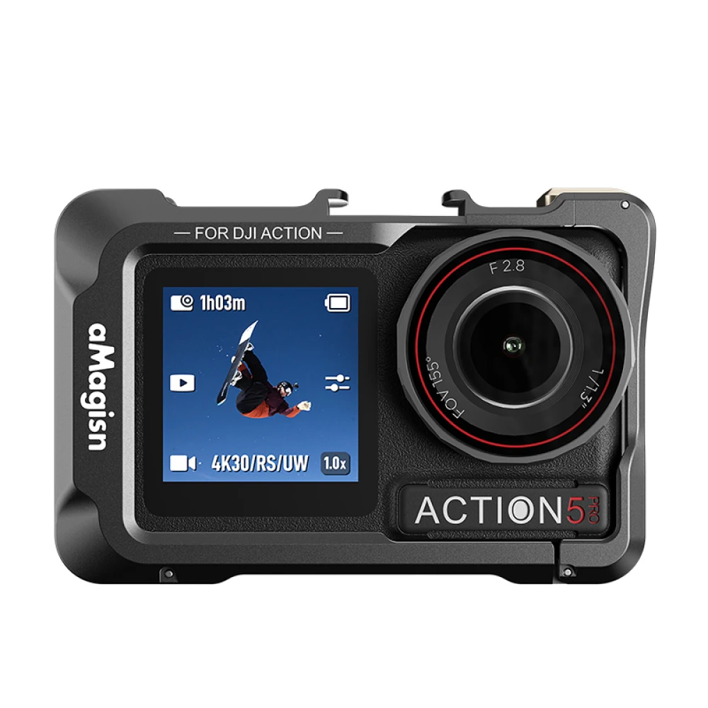 Premium Protective Metal Frame for DJI Action 3/4 5Pro, Horizontal & Vertical Shooting Expansion Camera Case