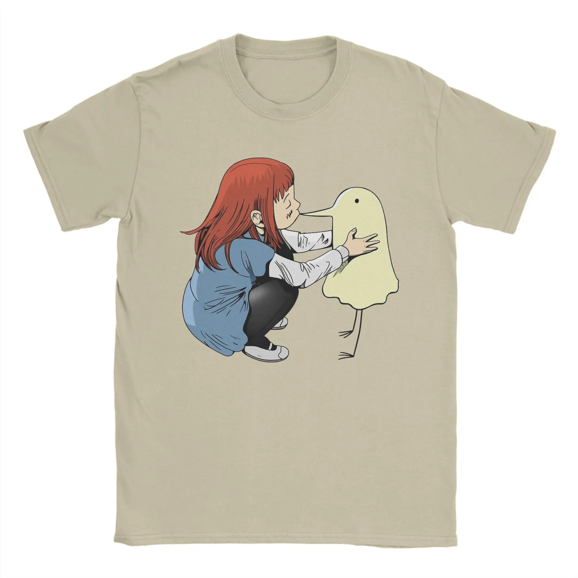 

Футболки с принтом Oyasumi Punpun, аниме, японские кавайные футболки, топы с круглым вырезом и короткими рукавами, рубашки Goodnight Punpun, летние топы из 100% хлопка, топы