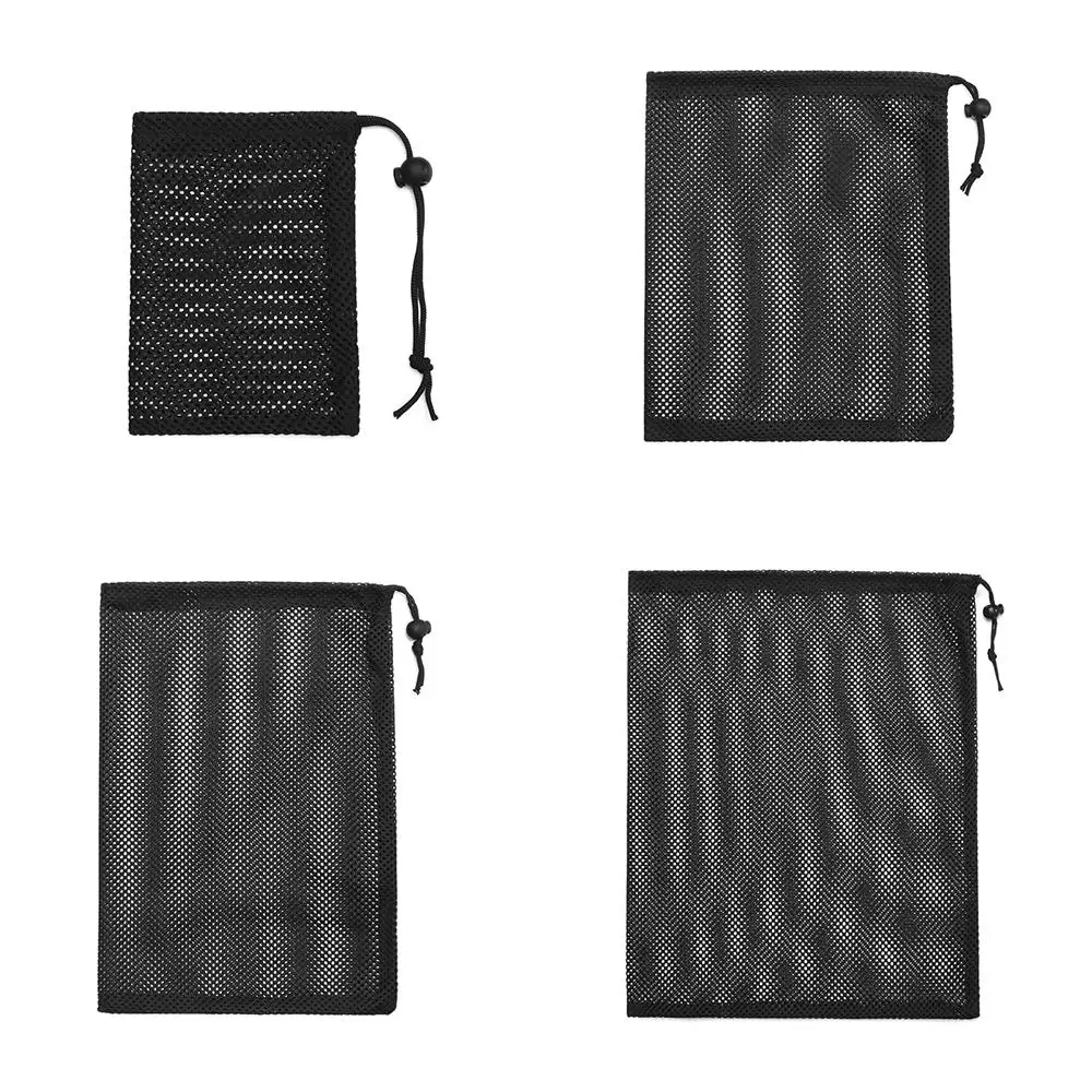 Durable Home Nylon Laundry Bag Storage Bag Mesh Drawstring Bag Stuff Sack
