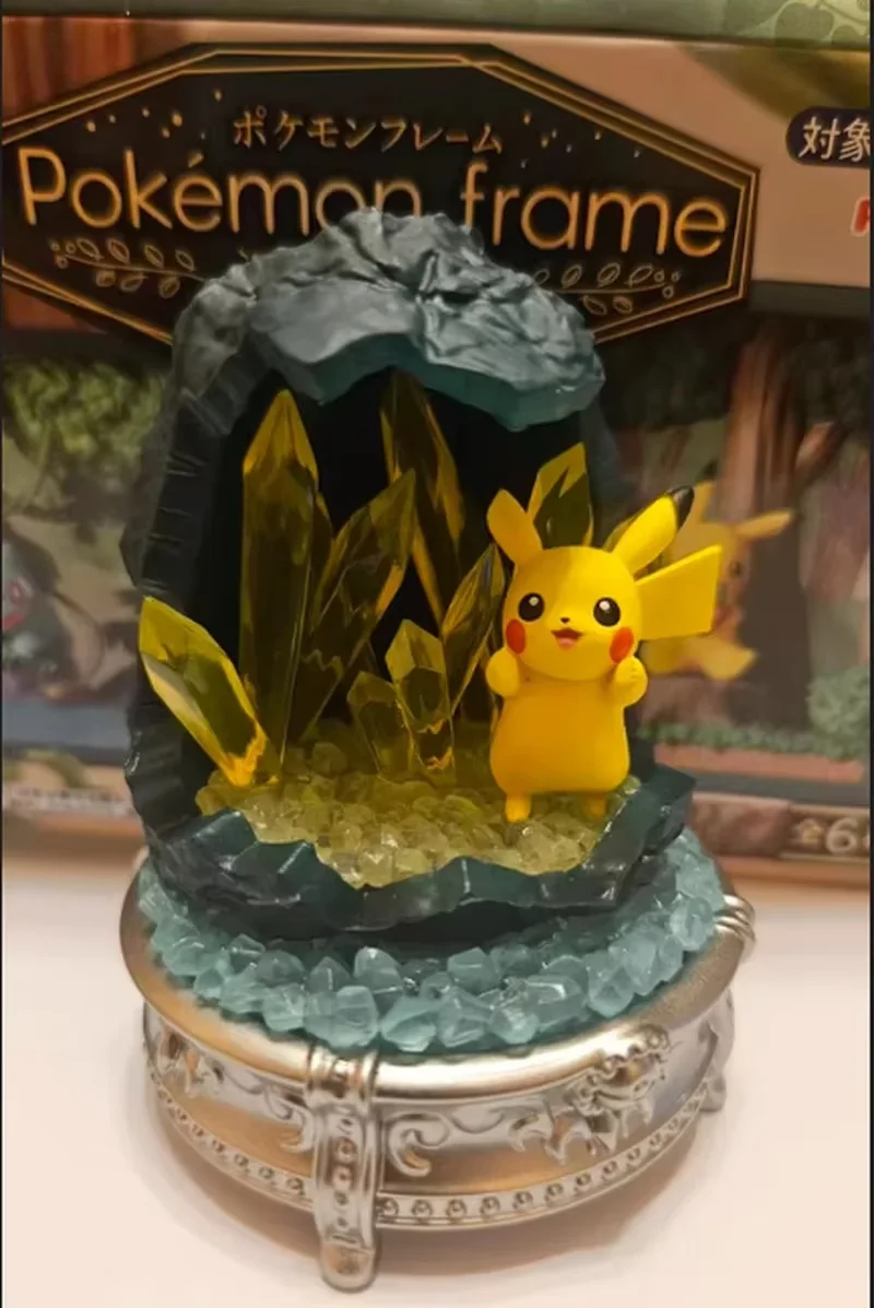 إعادة تعييل جديد حار بوكيمون معجزة غامضة من الأحجار الكريمة المتلألئة مصغرة المشهد نموذج لعبة عصرية جمع عمل نموذج الهدايا