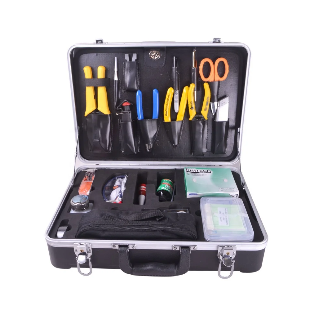 [SOFTEL] Tool Boxes,fiber Op34pcs Cheaptic Tool Kti/optic Toolbox,professional Quality Hand Tools PE Foam in Carton Box 3-7 Days