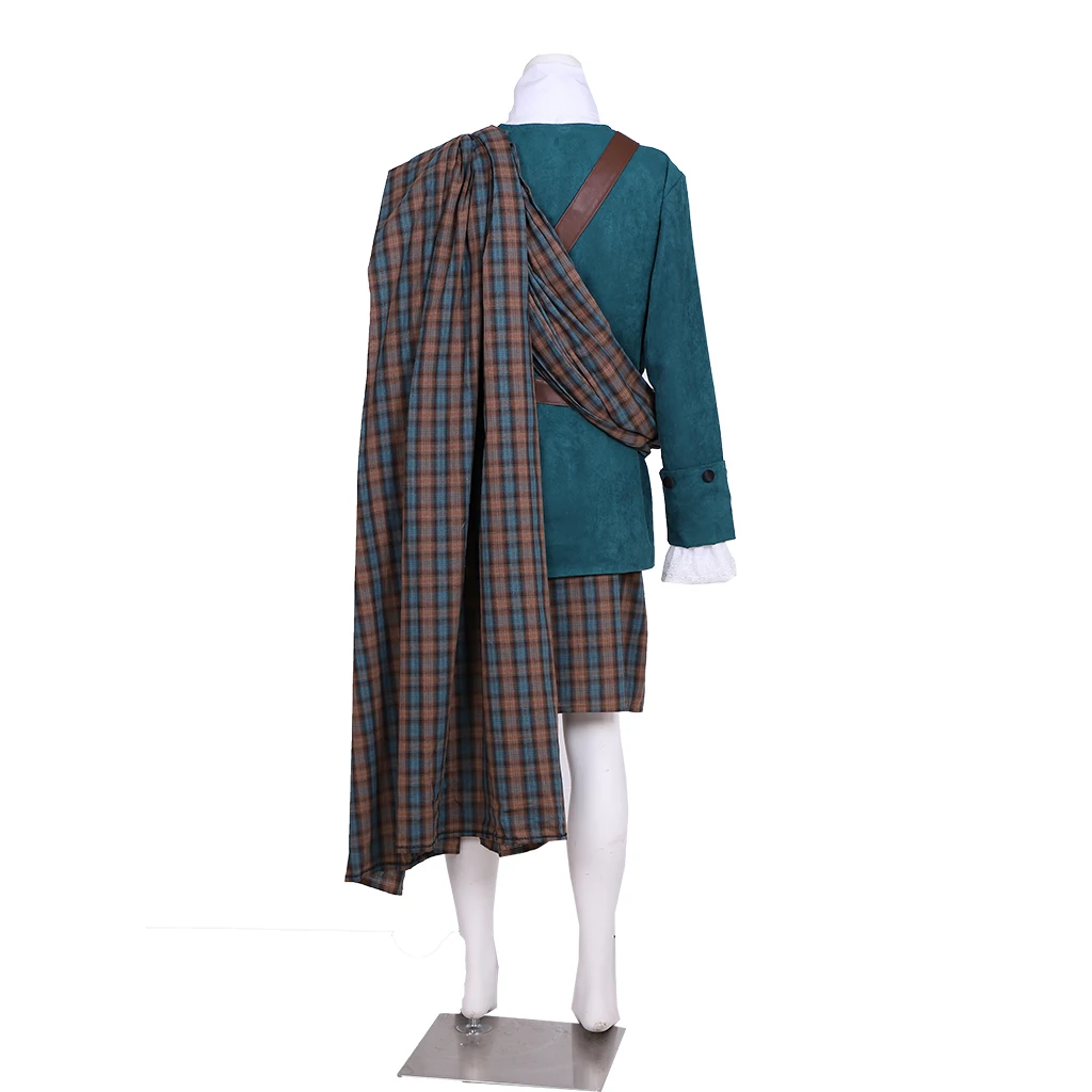 Outlander jamie fraser cosplay traje do homem casamento xadrez terno escócia medieval guerra civil uniforme halloween roupa medieval