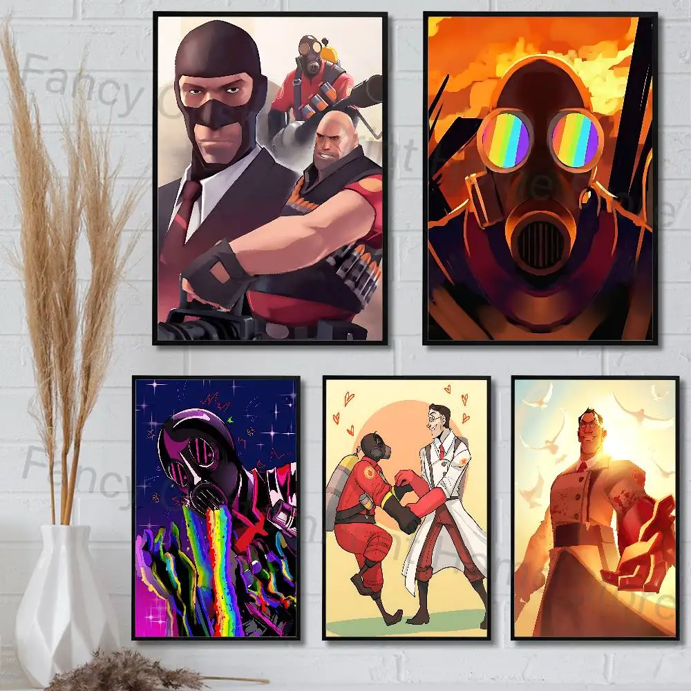 

T-Teams F-Fortress-S 2 Game Poster Waterproof HD Wall Art Decal Self-Adhesive Aesthetic Decor For Home Living